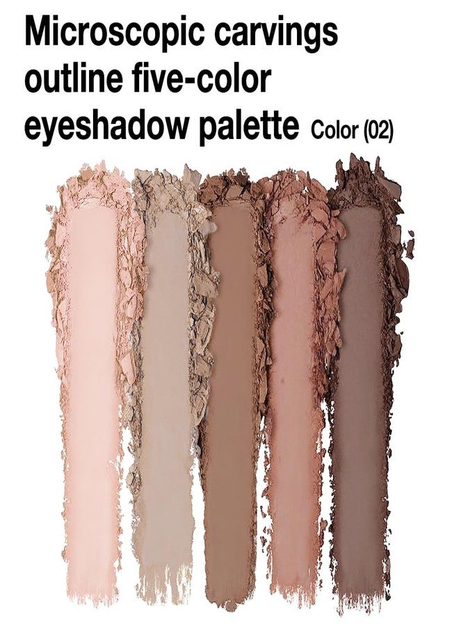Hxssll Matte Nude Eyeshadow Palette – 5-Color Neutral Peach Brown & Taupe Eye Shadow, High Pigment Blendable Long-Lasting Soft Nude Makeup Palette for Daily Natural Looks, Mature Eyes, Blue Green Brown Eyes - Image 3